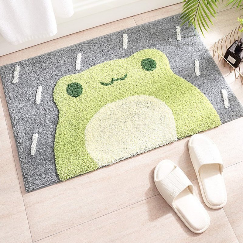 青蛙造型地垫 约45cmX65cm(误差约正负1cm) - 地垫/地毯 - 聚酯纤维 绿色