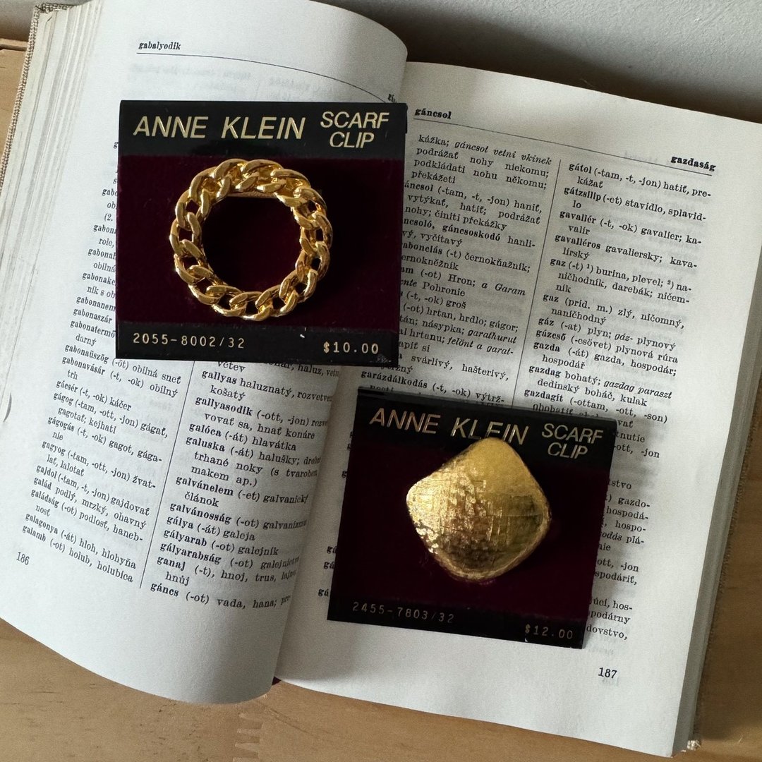 Vintage ANNE KLEIN 复古丝巾夹 - 其他 - 其他金属 金色