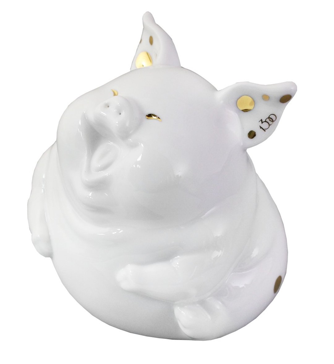 【猪猪杯-猪二哥拉飞Piggy Laughy】生肖猪/杯子/摆设/茶杯 - 其他杯子 - 瓷 白色