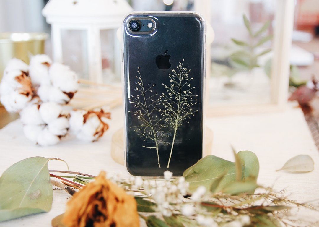 芒草吹起 • Handpressed Flower Phone Case - 手机壳/手机套 - 植物．花 