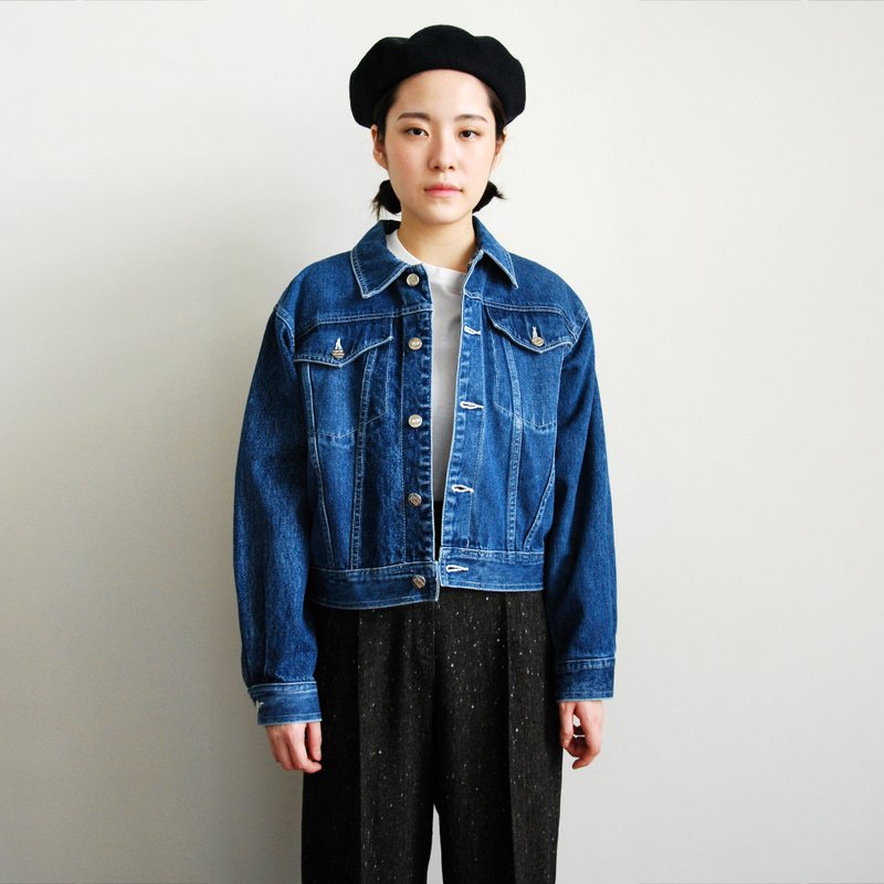 南瓜Vintage。古着牛仔外套 - 女装休闲/机能外套 - 其他材质 