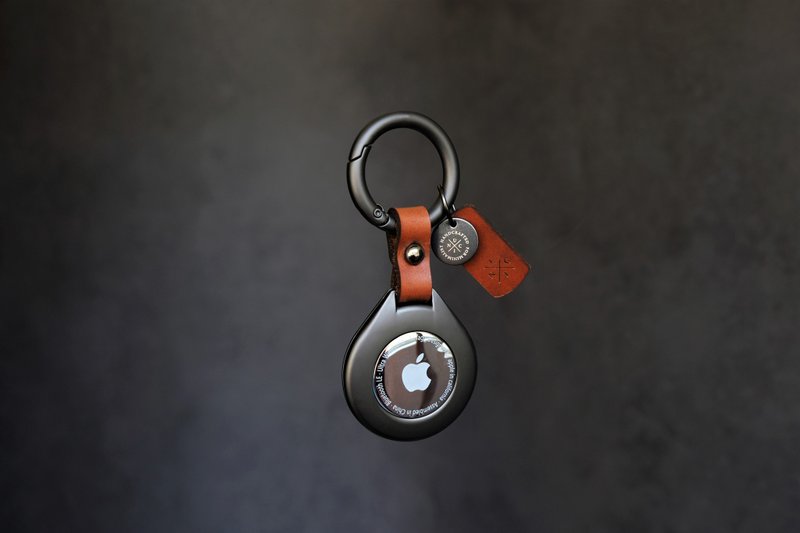 UNIC金属AirTag保护壳 / 皮革钥匙圈 / 防丢追踪器【可定制化】 - 数码小物 - 真皮 灰色