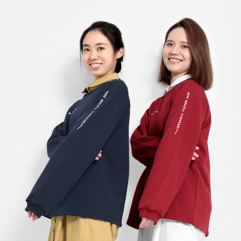 【张西联名】我会成为什么样的人呢? 手写大学T - 女装上衣 - 棉．麻 多色