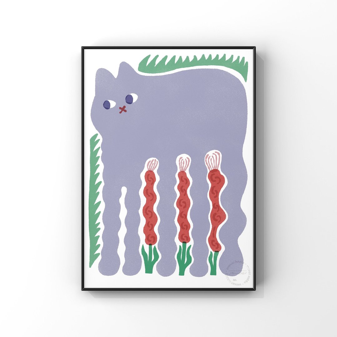 CAT GRASS 放松猫草  - 印刷画/挂画/海报 - 海报/装饰画/版画 - 纸 多色