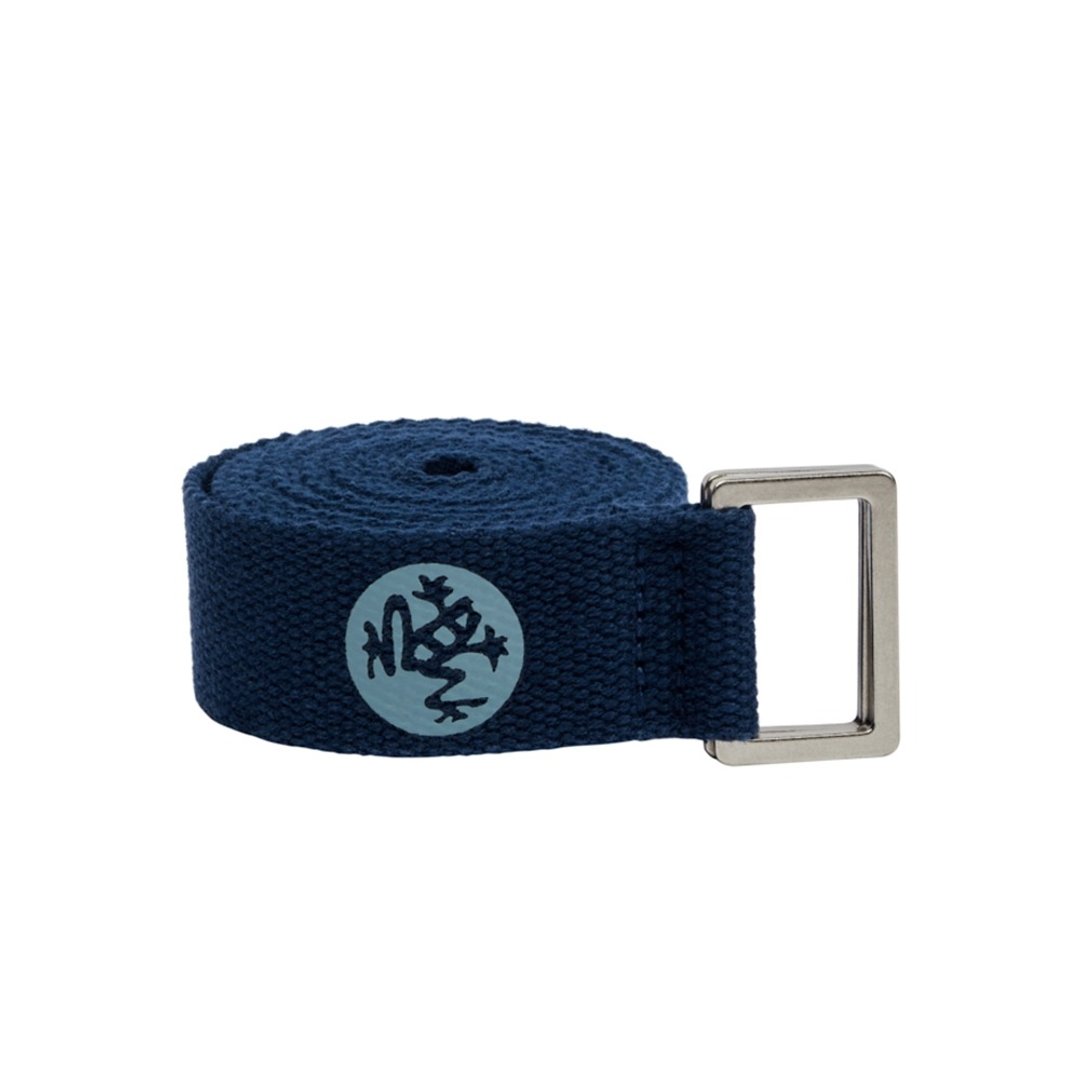 【Manduka】Yoga Straps Unfold 6 foot 细版棉质瑜珈绳-Midnight - 运动配件 - 棉．麻 蓝色