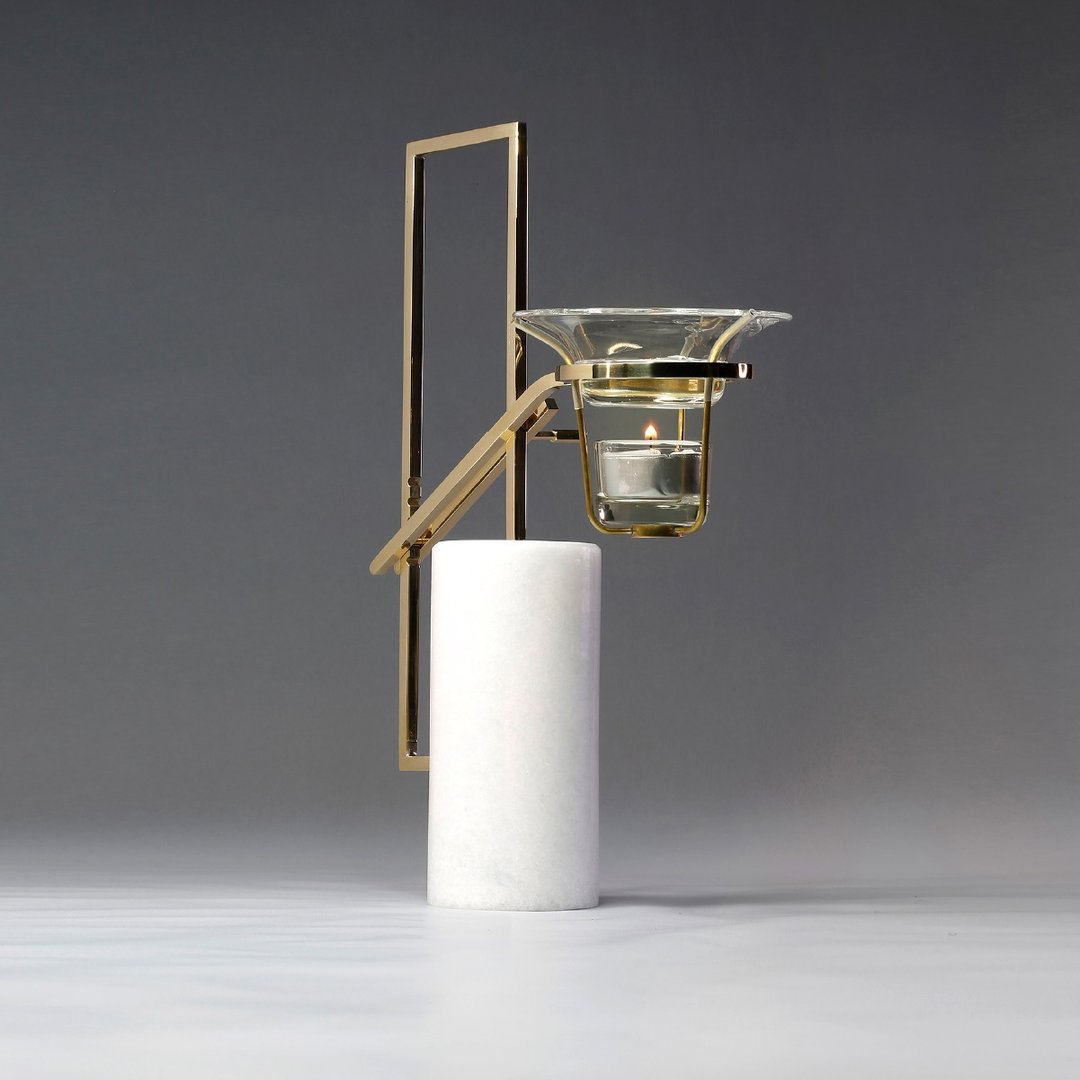 | rāz multistand | – Diffuser 扩香座 - 香薰/精油/线香 - 铜/黄铜 白色