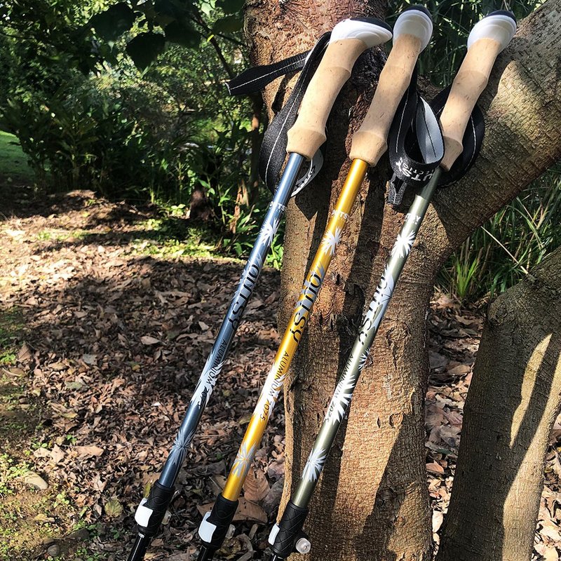 避震极轻三节伸缩外锁铝合金双曜登山杖(三色可选) 交换礼物 - 其他 - 铝合金 多色
