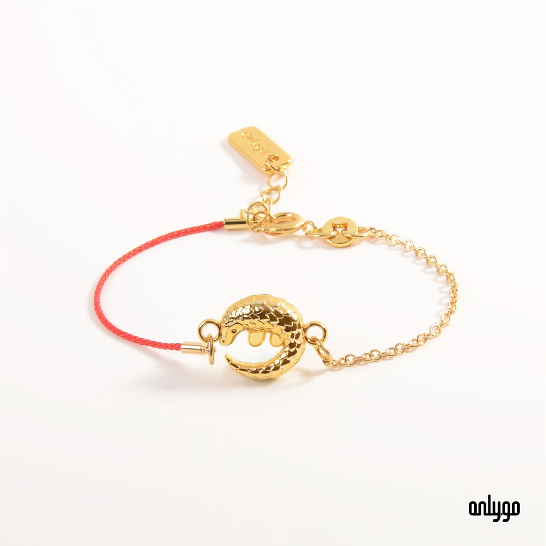 Lucky Bracelet 动物系列幸运手链 / 穿山甲 - 手链/手环 - 其他金属 金色
