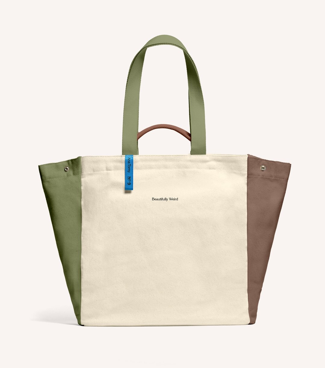 【定制化礼物】16 盎司巧克力抹茶 Library Tote 重磅帆布托特书袋 - 手提包/手提袋 - 棉 