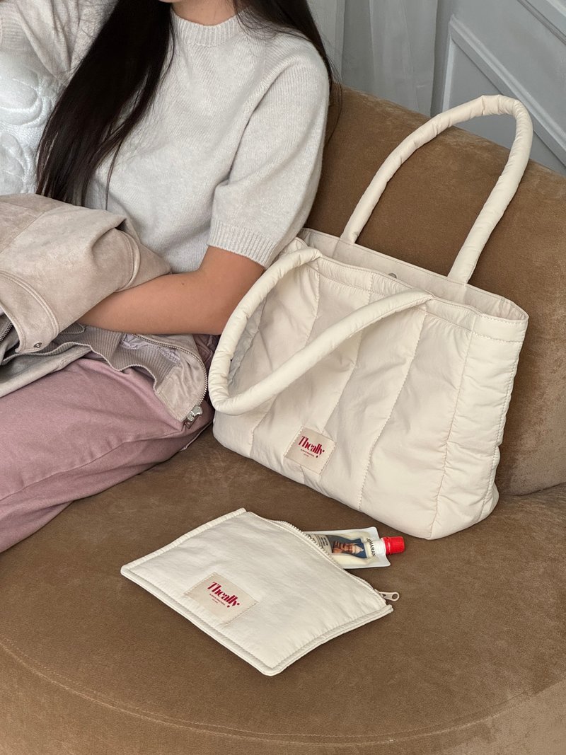 韩国 The Ally | EILEEN BAG (附化妆包) | 白色 | 手袋 单肩包 - 手提包/手提袋 - 防水材质 白色