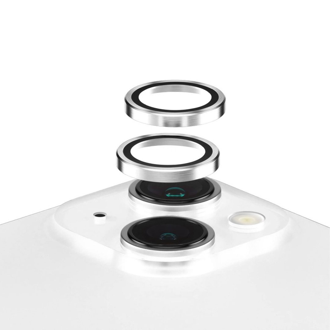 VOYAGE iPhone 16/16 Plus 超冲击独立金属镜头贴-银 - 平板/电脑保护壳 - 玻璃 银色