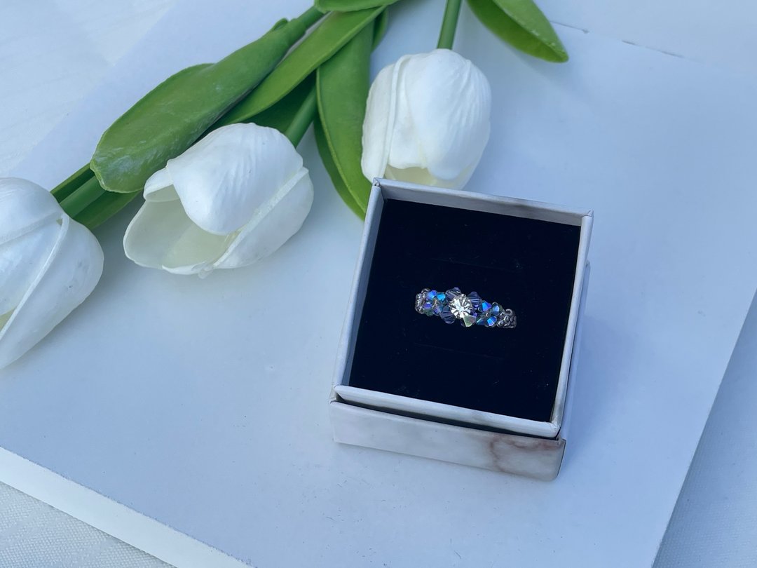 230417 Swarovski 串珠 介指 - 项链 - 半宝石 紫色