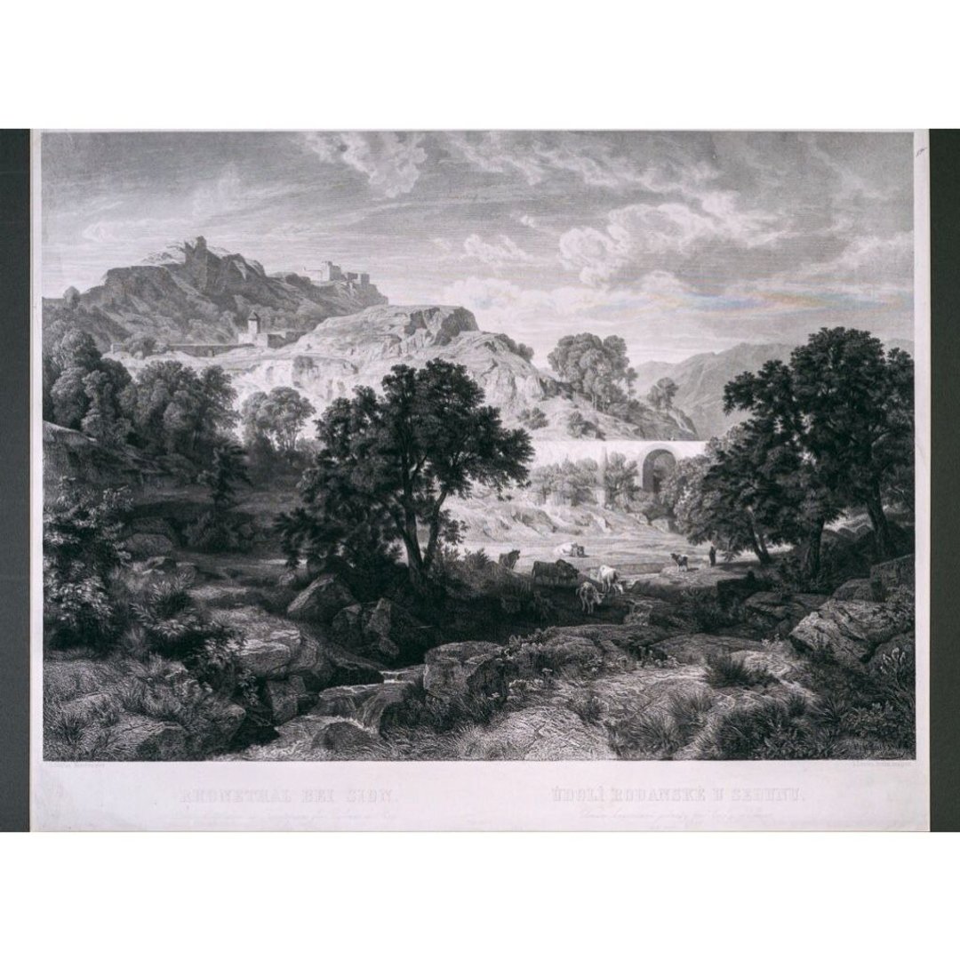 锡永的隆河谷地- 约翰 史特芬 & 卡尔 林克 - 版画挂画 - 海报/装饰画/版画 - 纸 