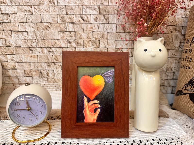 意树学院－原创油画相框 停在我心 - 画框/相框 - 木头 多色