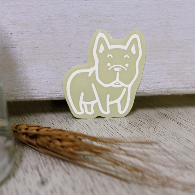 NINKYPUP 反光贴纸 法斗 3.2*4cm - 贴纸 - 纸 多色