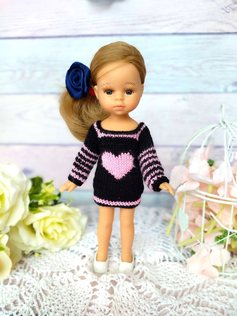 Mini Paola Reina - Paola Reina clothes - mini doll sweater - mini dollhouse - 玩具/玩偶 - 竹 多色