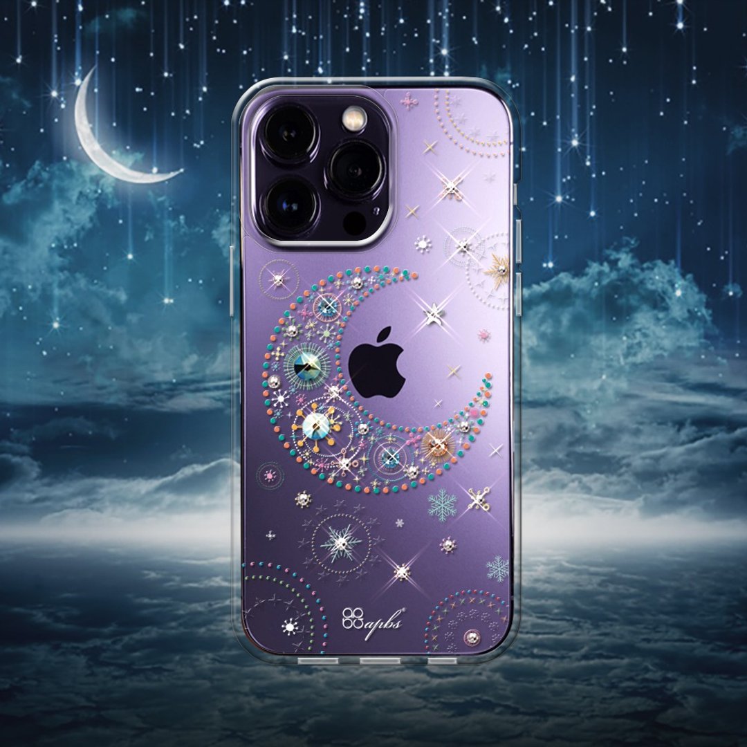 iPhone 14全系列 轻薄军规防摔水晶彩钻手机壳-星月 - 手机壳/手机套 - 其他材质 多色