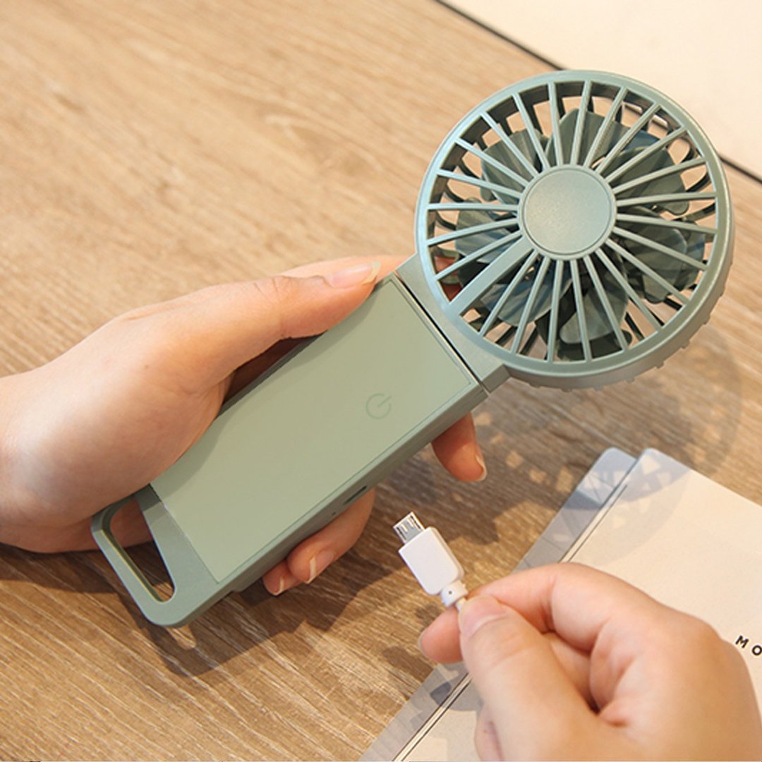 AIRMATE  USB 挂扣手持双叶扇UD801(灰绿色) - 电扇 - 塑料 绿色