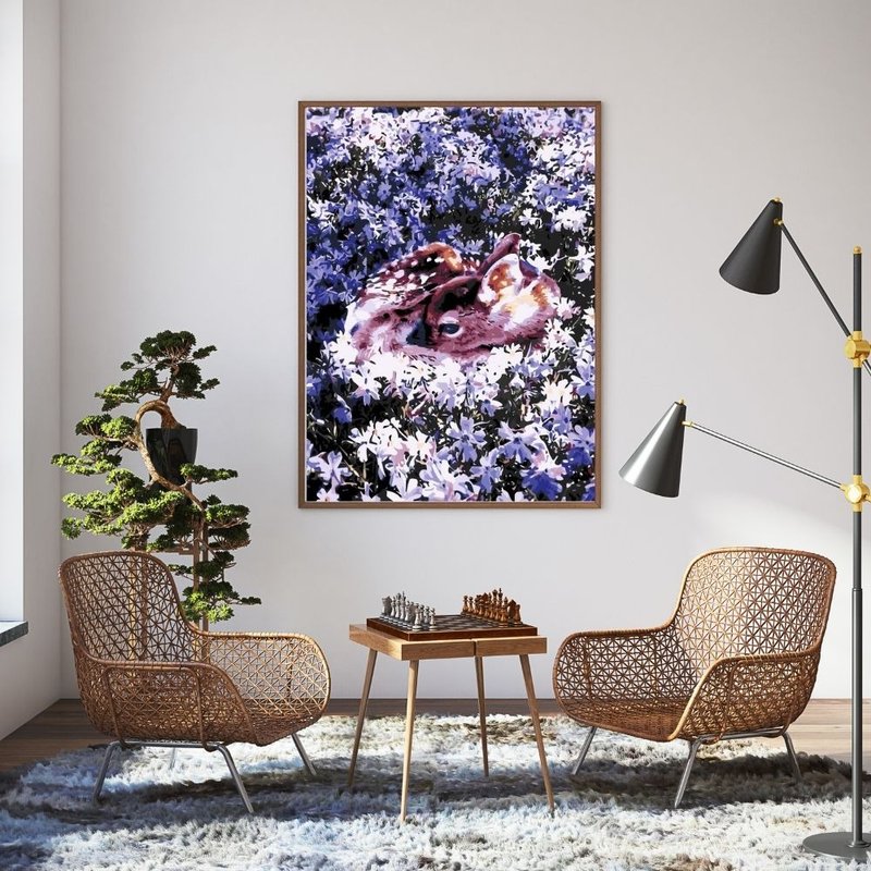 花花萌鹿 创意数字油画 【销售排行榜 】 - 插画/绘画/写字 - 其他材质 