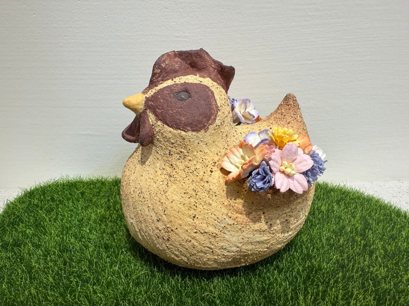 咕咕鸡花器 - 花瓶/陶器 - 陶 金色