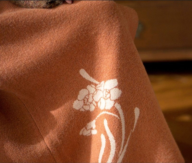 新中式復古   水仙针织汉元素时装半裙 - 裙子 - 其他材质 红色