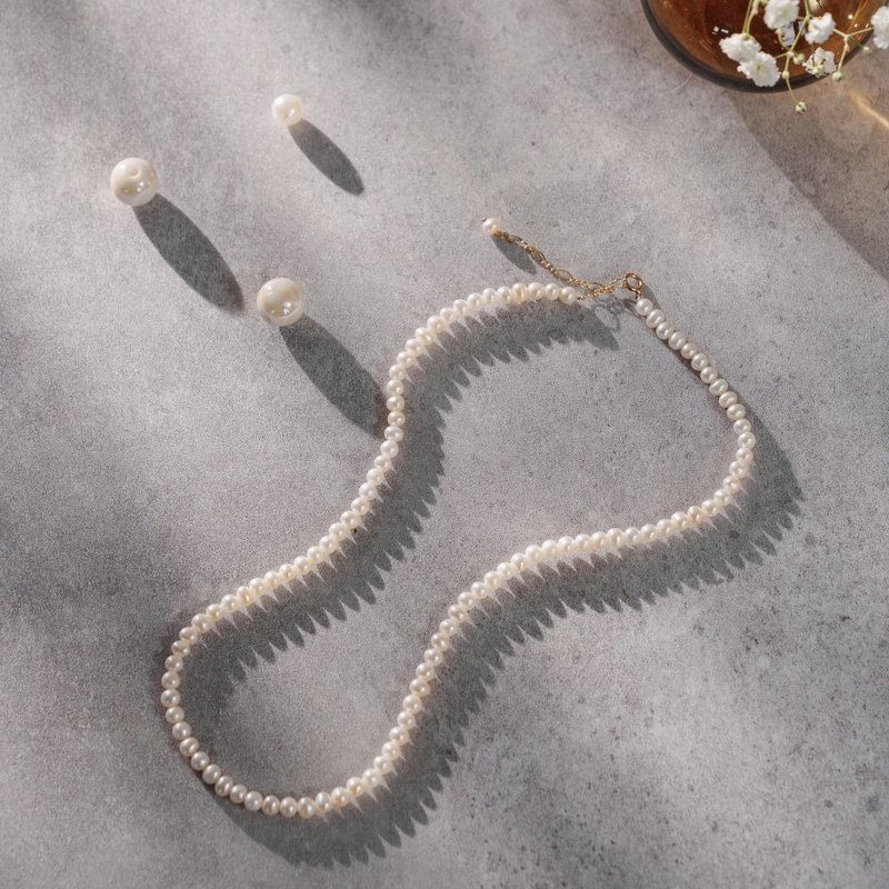 ENDRO ACC 风雅珍珠项链 - 项链 - 珍珠 白色