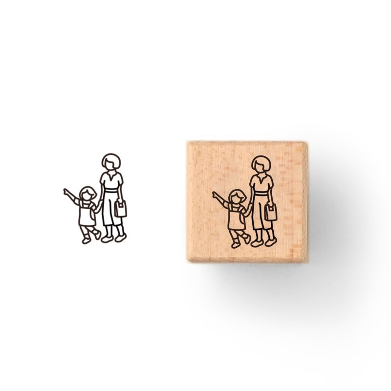 本日印章－就是这天母女 - 印章/印台 - 木头 卡其色