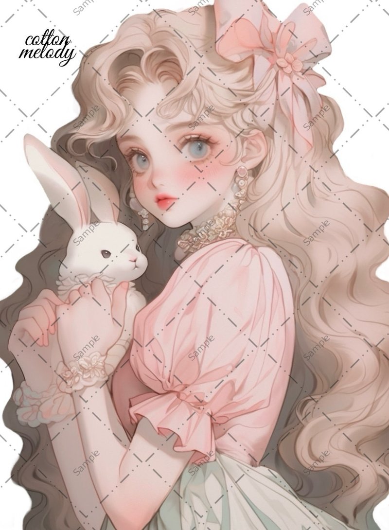 原创贴纸 no.452 人物贴纸 原创贴纸 人物贴纸 女孩贴纸 原创人物贴纸 - 贴纸 - 纸 