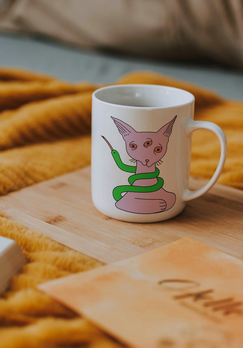 一杯猫Cup of cat - 咖啡杯/马克杯 - 瓷 白色