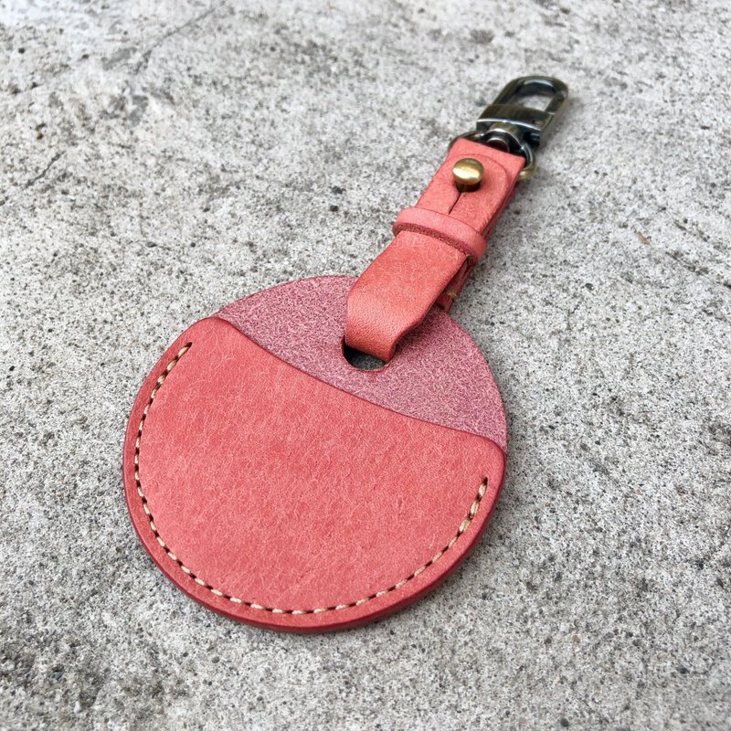 【GOGORO/YAMAHA 感应钥匙皮套】顶级意大利磨砂植鞣皮 / 山茶粉 - 钥匙链/钥匙包 - 真皮 