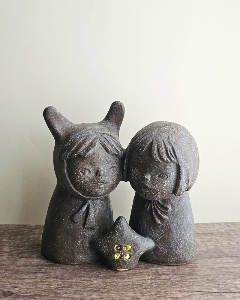 相遇的光 陶瓷雕刻作品摆设 - 摆饰 - 陶 咖啡色