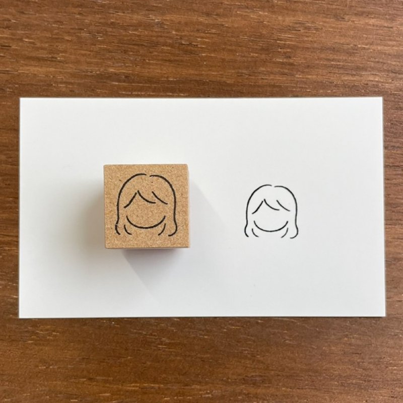 脸部框框 长款 手帐印章 橡胶印章 行事历 日记 日本制 b-058-5 - 印章/印台 - 木头 