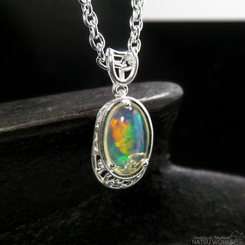 埃塞俄比亚蛋白石 项链 / Ethiopia Opal Necklace - 项链 - 宝石 多色