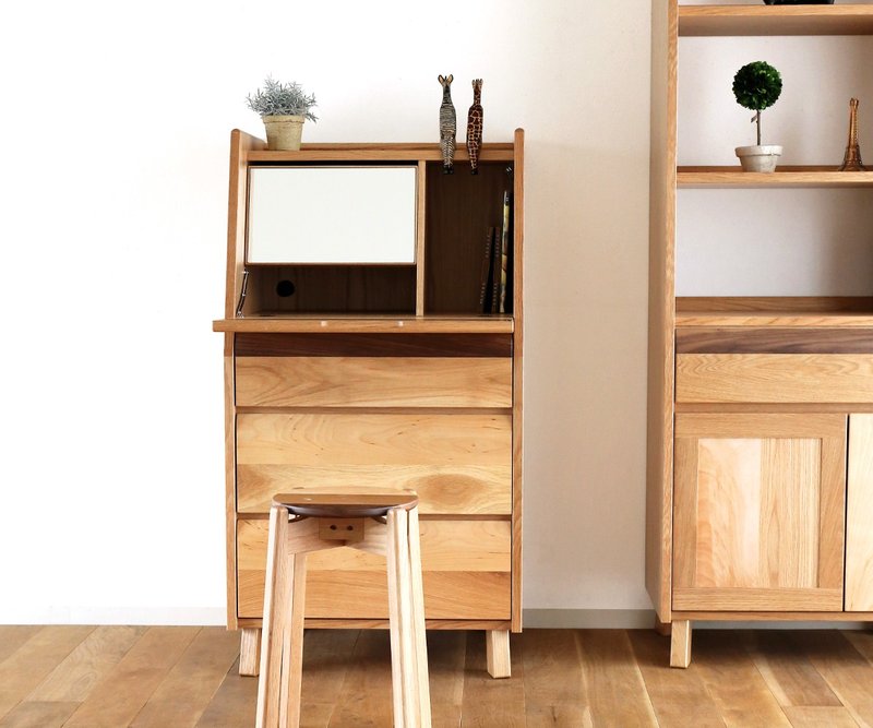 旭川家具 大雪木工 trico 60附镜写字台 - 餐桌/书桌 - 木头 咖啡色