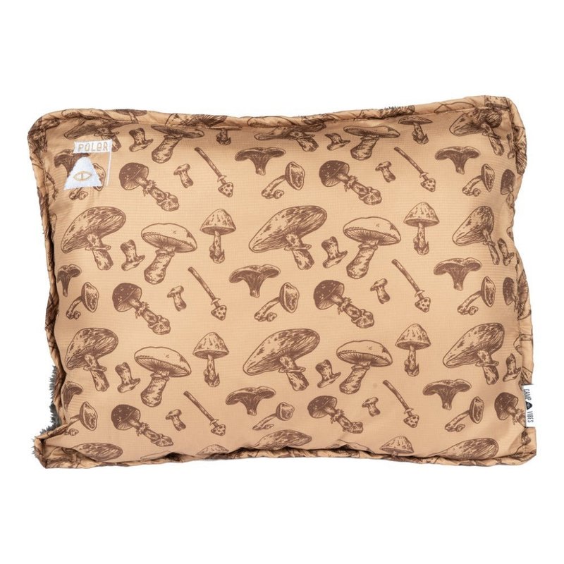 POLER CAMP PILLOW 露营枕 浅棕蘑菇印花 - 露营用品 - 防水材质 卡其色