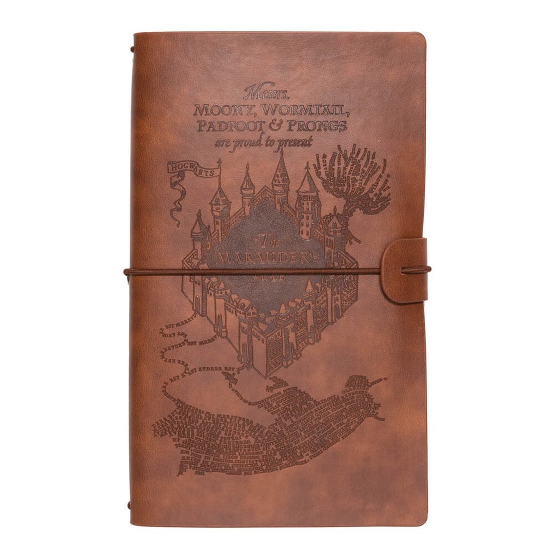 【利波特】劫盗地图皮革风旅行笔记本 Harry Potter - 笔记本/手帐 - 纸 咖啡色