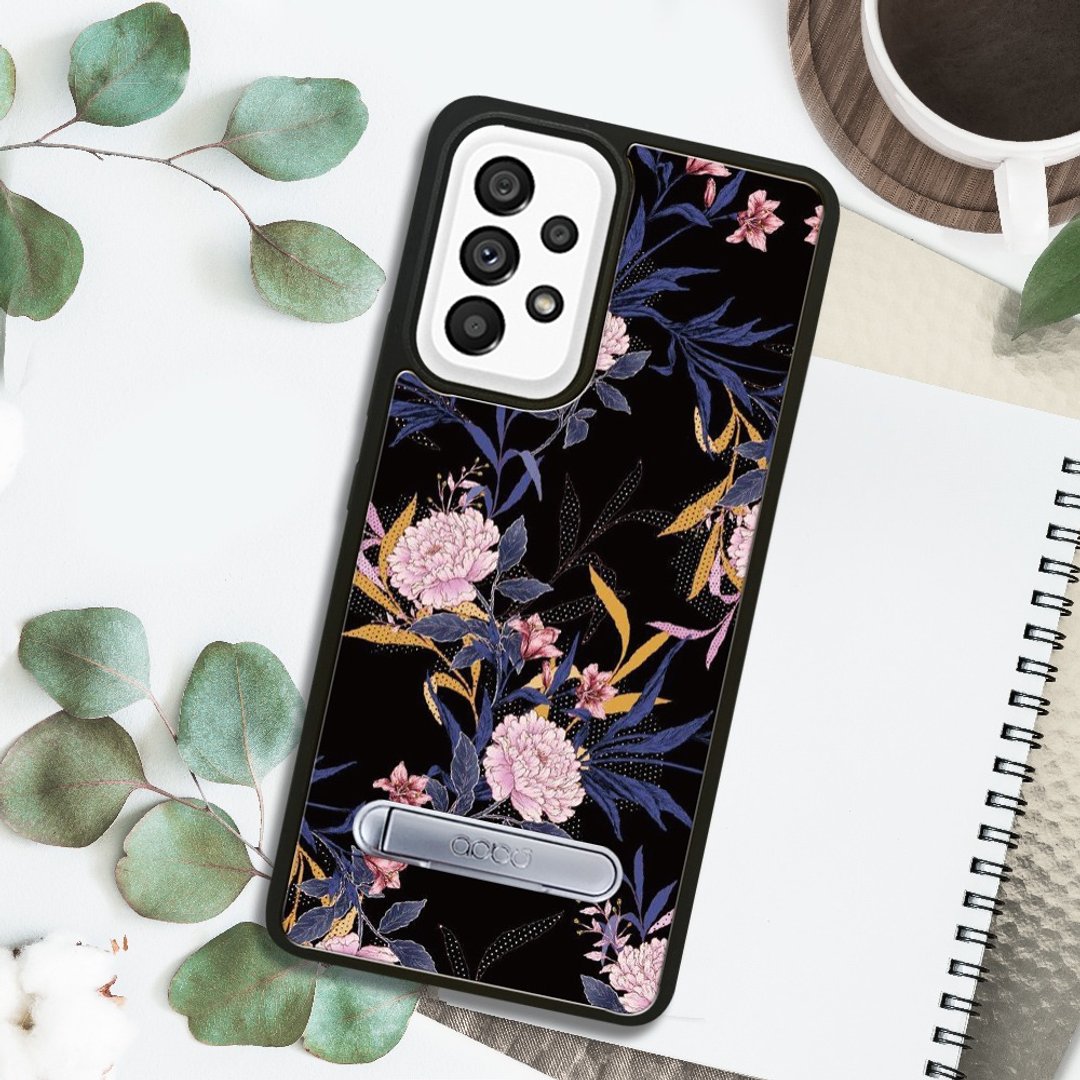 Samsung A55/A54/A35/A34/A25 5G 减震立架手机壳-花语-麝香石竹 - 手机壳/手机套 - 其他材质 多色
