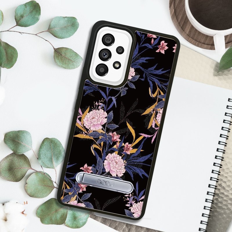 Samsung A55/A54/A35/A34/A25 5G 减震立架手机壳-花语-麝香石竹 - 手机壳/手机套 - 其他材质 多色
