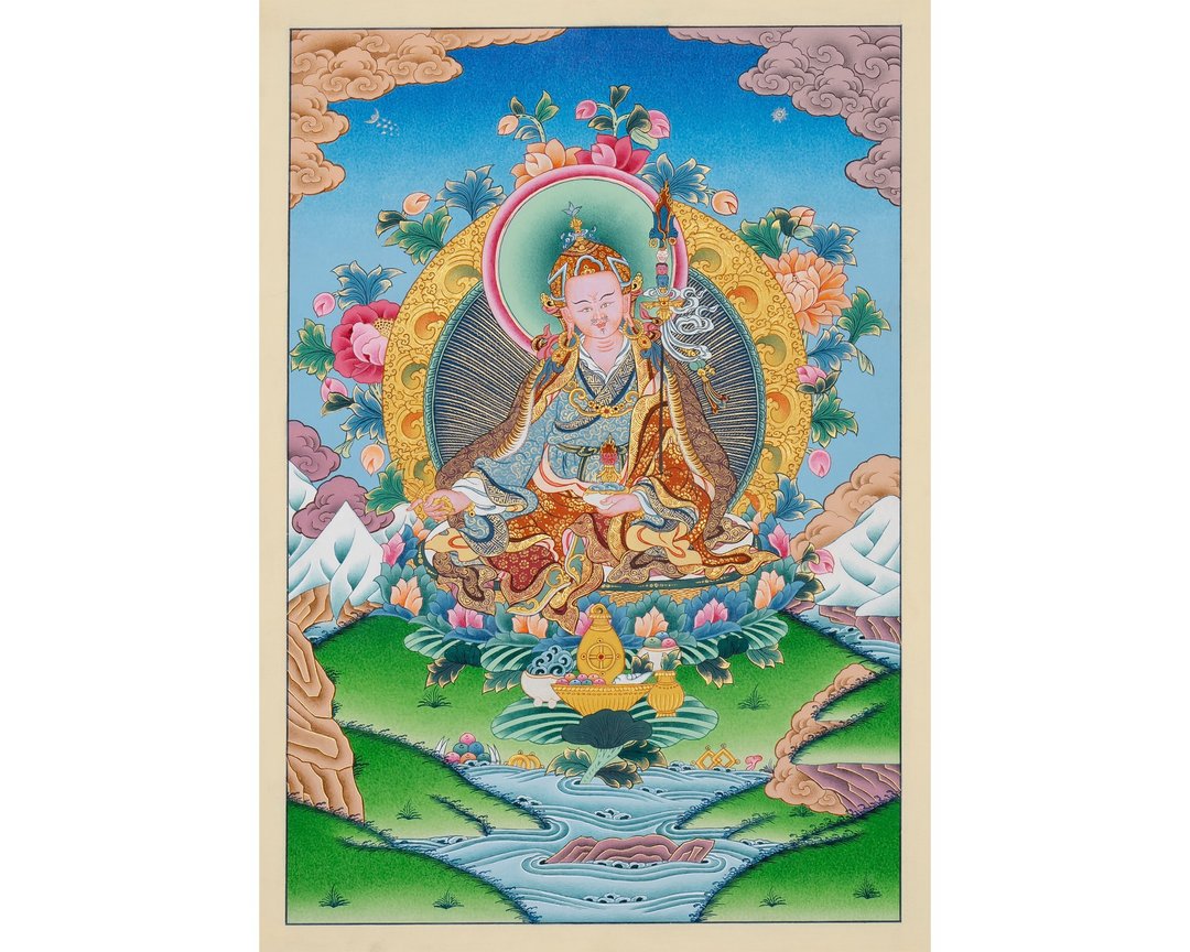 提升您的冥想练习 邀请莲花生大士的临在 - 墙贴/壁贴 - 其他金属 多色