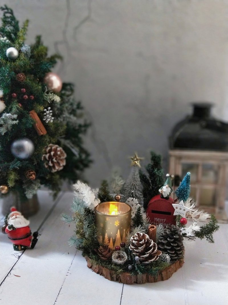 (现货)静谧之森-烛台 圣诞礼物 布置 - 干燥花/捧花 - 植物．花 绿色