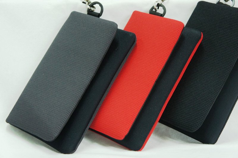 台湾精品制造 LE-1306  iPhone 17 ProMax 6-7寸手机包 潜水衣布 - 手拿包 - 防水材质 