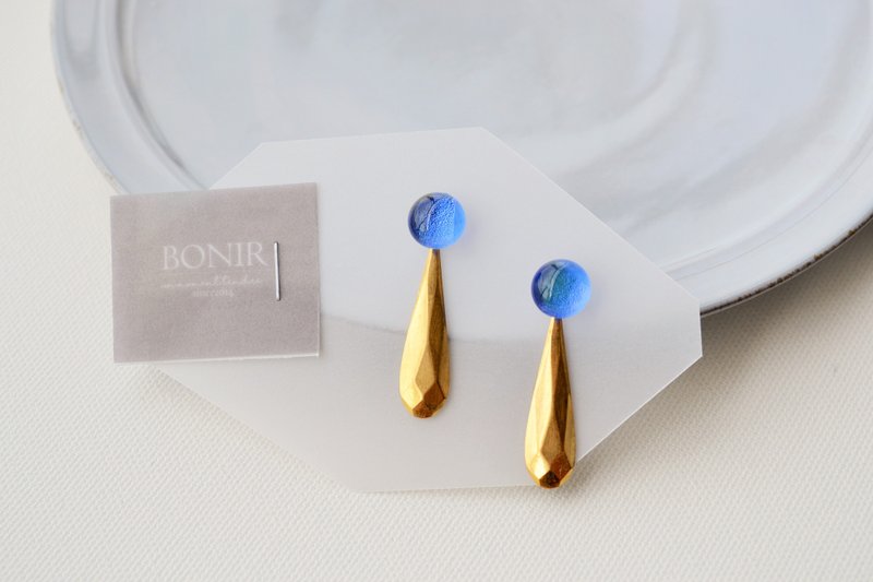 Ao + m - 耳环/耳夹 - 玻璃 蓝色