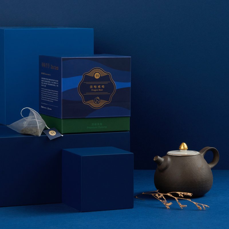 【得奖2星茶品】羽曦堂-龙咆威鸣(顶级大禹岭)原叶茶包 15入 - 茶 - 新鲜食材 蓝色