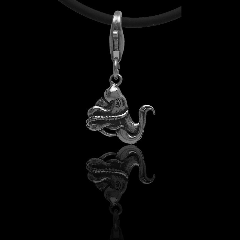 Octopus Silver Charm - 项链 - 纯银 