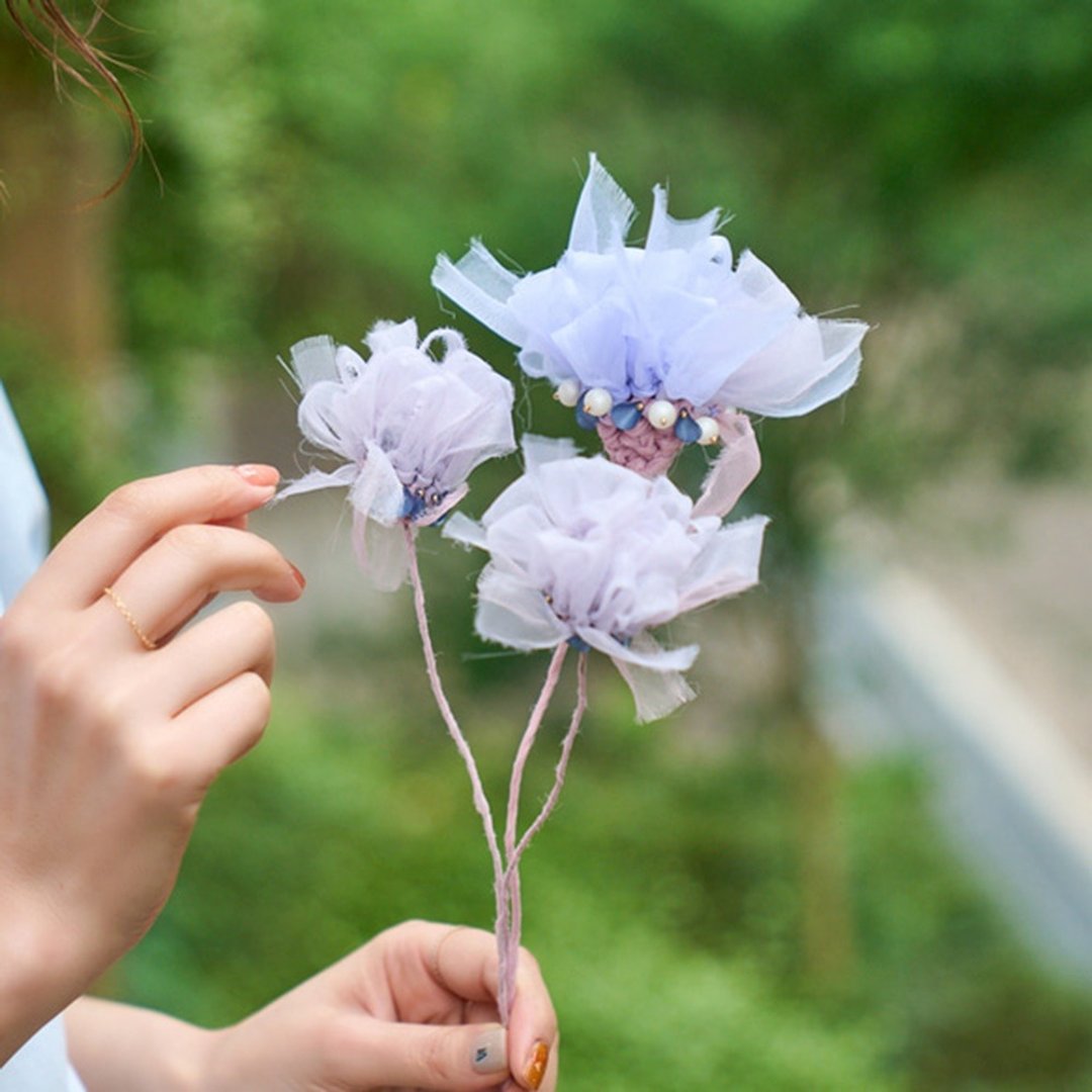 自由弯折融入空间的绽放织花 | 小蓝花 - 摆饰 - 其他人造纤维 蓝色