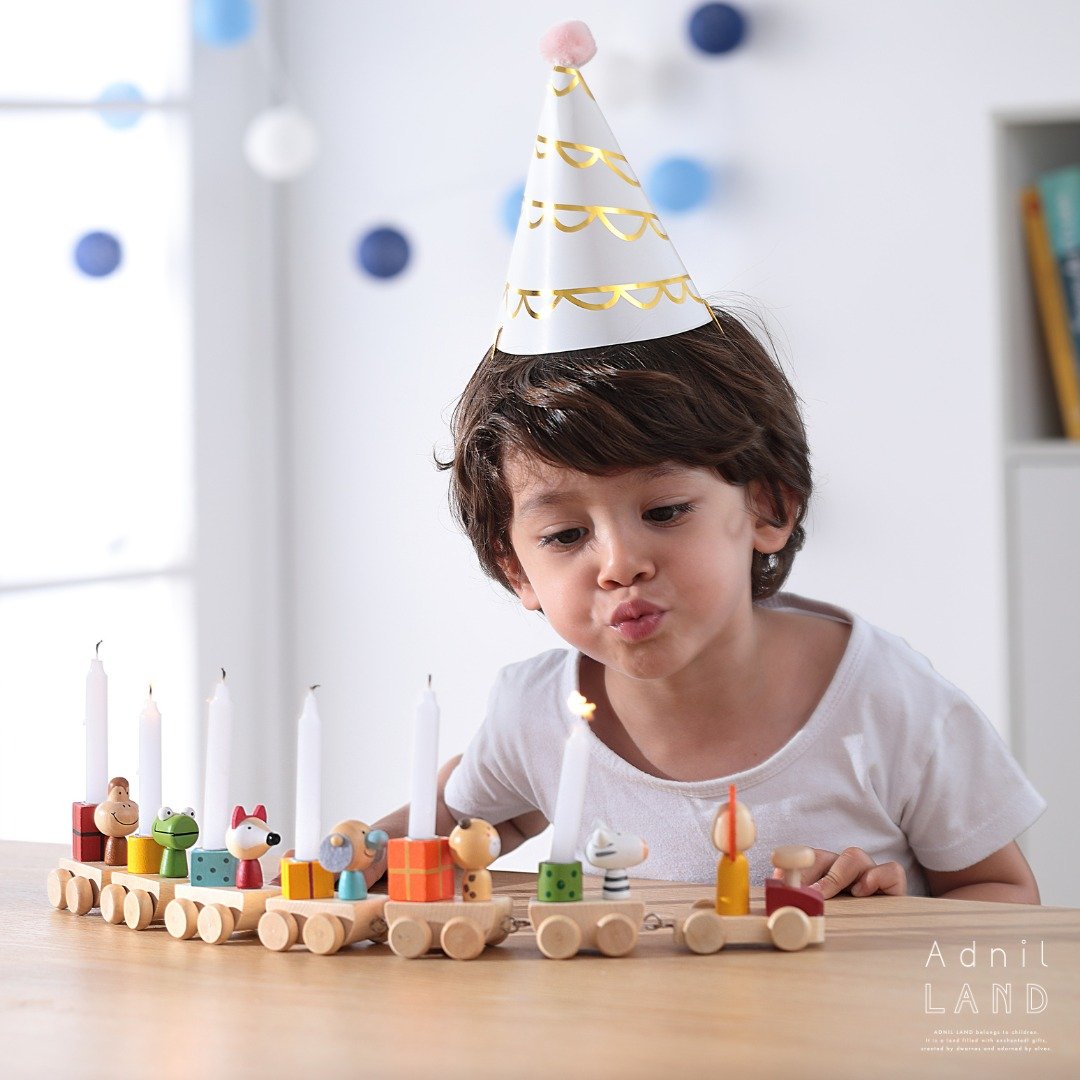 Adnil LAND 生日木头火车玩具 - 玩具/玩偶 - 木头 多色