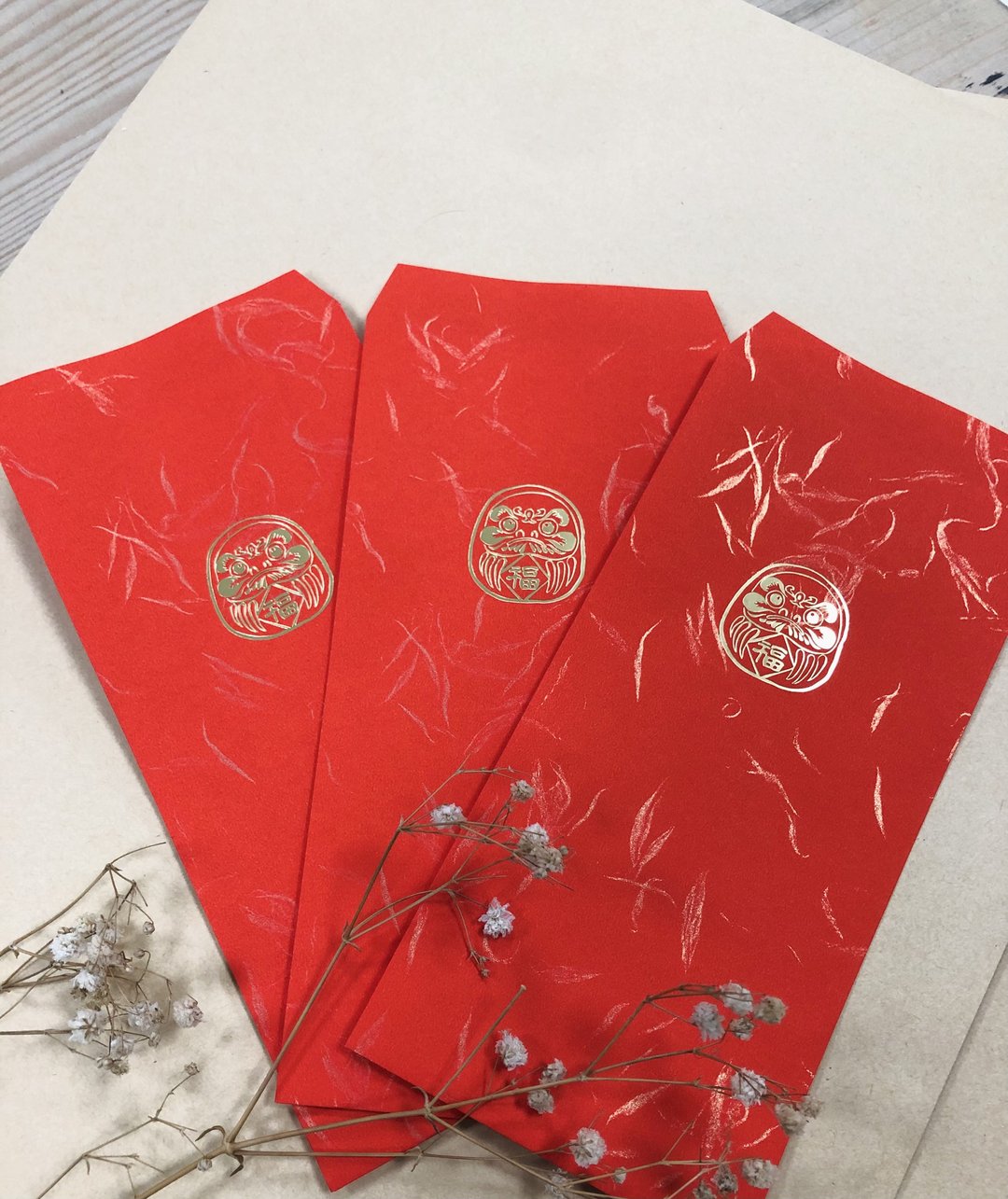 限量款 小福神万用红包袋 感谢款 开运必胜 三入一组 - 红包/春联 - 纸 红色