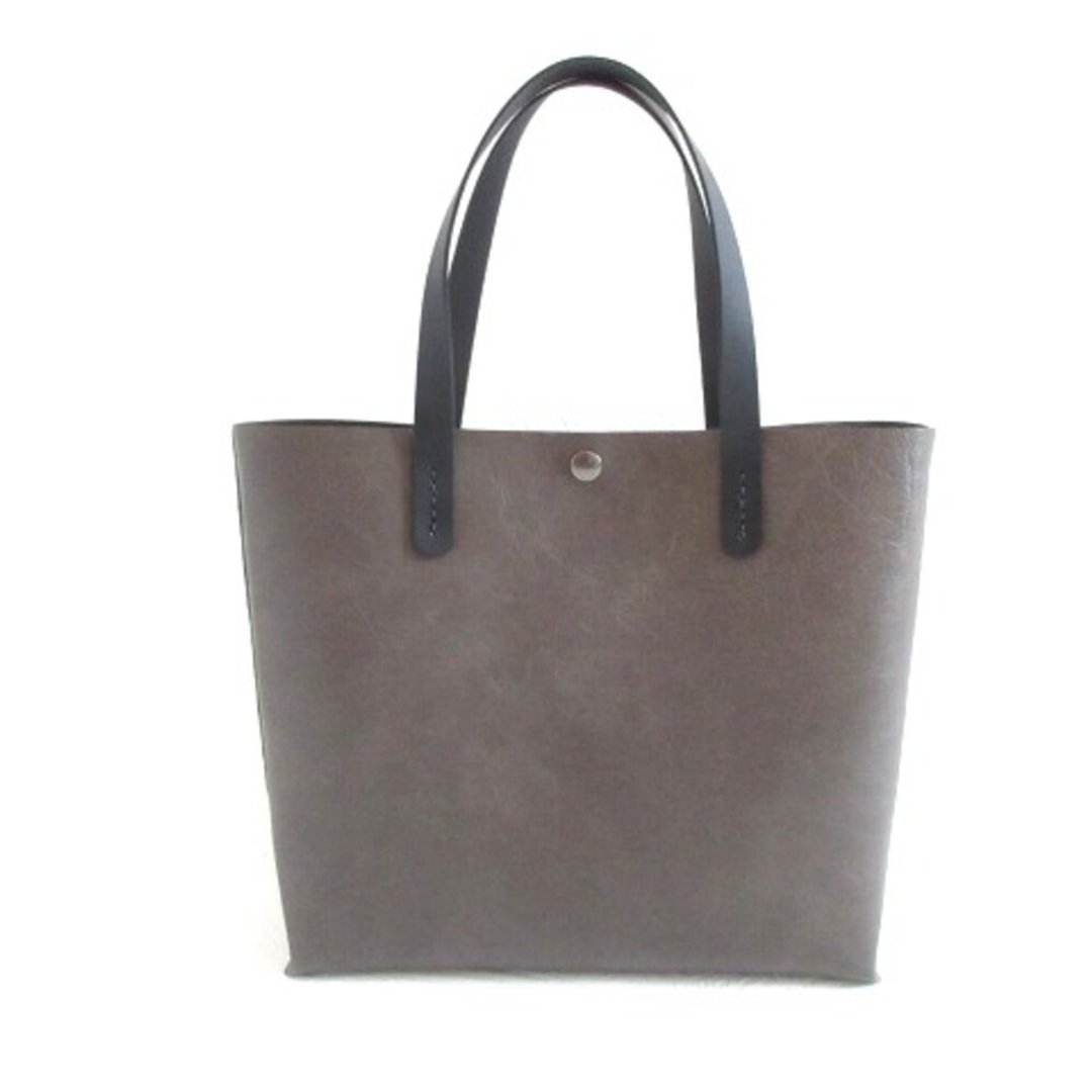 Cowhide・Hand-sewn・Natural shrink・Light black・One-piece leather mini tote・0314 - 手提包/手提袋 - 真皮 灰色