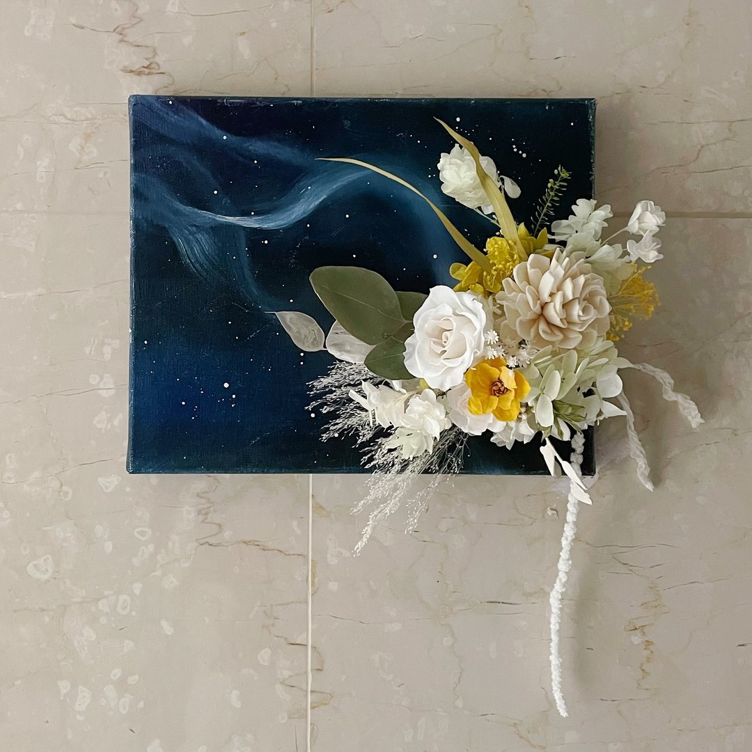 【花诉花艺】静夜繁花油画永生花/开幕花礼/升迁花礼/祝贺花礼 - 干燥花/捧花 - 植物．花 多色