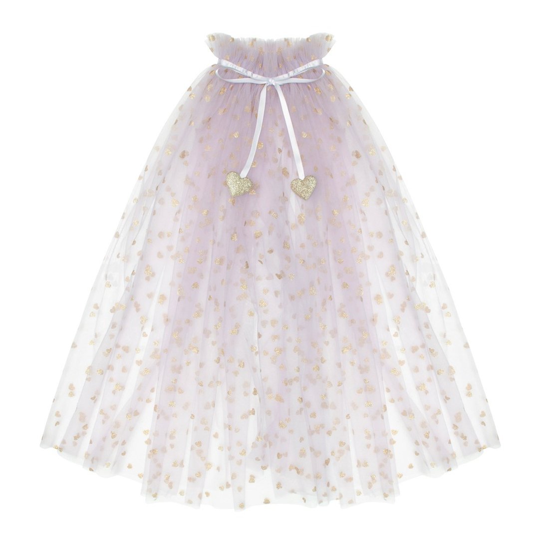 英国Mimi & Lula_AW24_变装派对-粉紫爱心梦幻纱质披风 - 婴儿饰品 - 聚酯纤维 